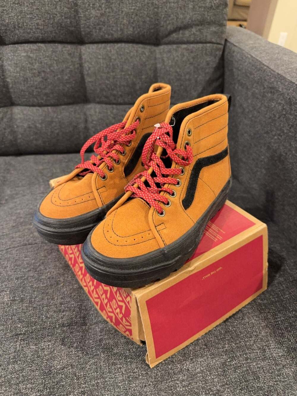 Vans Sentry Sk8-Hi Hiker Suede Brown/Black Shoes US Men 4.0 / Women 5.5